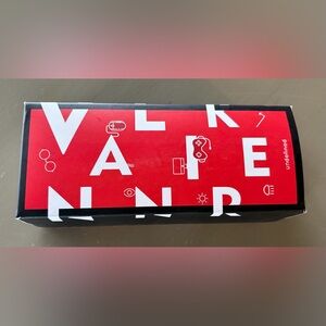 VANLINKER Futuristic Blue Light Blocking Glasses Anti Eyestrain Silver W Bag.